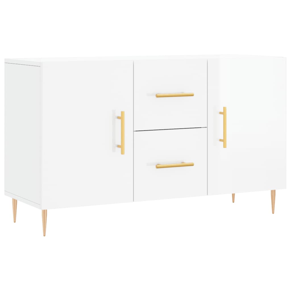 Komoda sjajna bijela 100x36x60 cm od konstruiranog drva