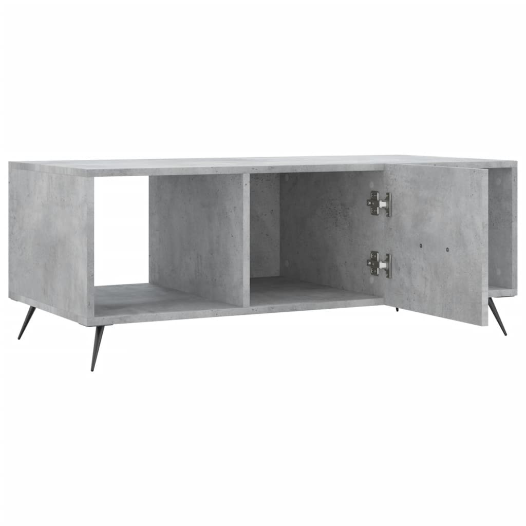 Stolić za kavu boja betona 102 x 50 x 40 cm konstruirano drvo
