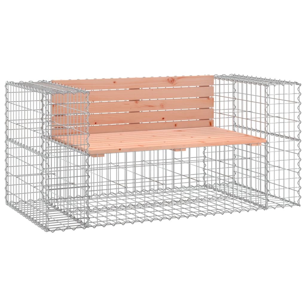 Vrtna klupa s gabionskim dizajnom 143x71x65,5 cm drvo duglazije