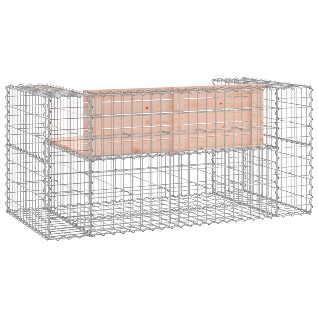 Vrtna klupa s gabionskim dizajnom 143x71x65,5 cm drvo duglazije