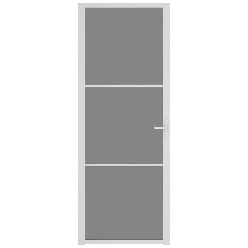 Unutarnja vrata 76 x 201,5 cm Bijela od ESG stakla i aluminija