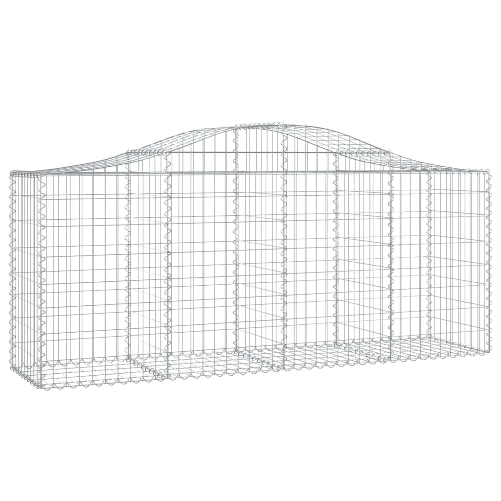Lučne gabionske košare 8 kom 200x50x80/100 cm pocinčano željezo