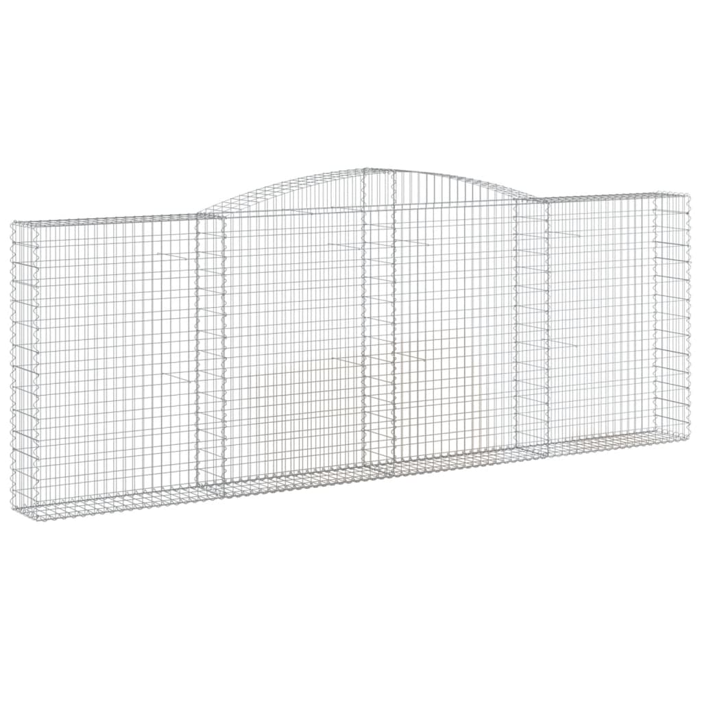 Lučne gabionske košare 2 kom 400x30x140/160cm pocinčano željezo