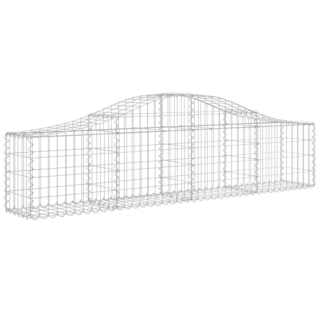 Gabionska košara s lukom 200 x 30 x 40/60 cm pocinčano željezo