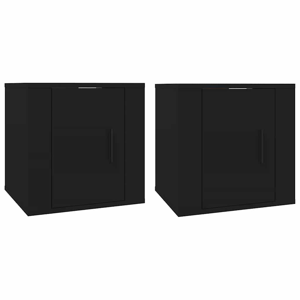 Zidni TV ormarići 2 kom Crna 40x34,5x40 cm