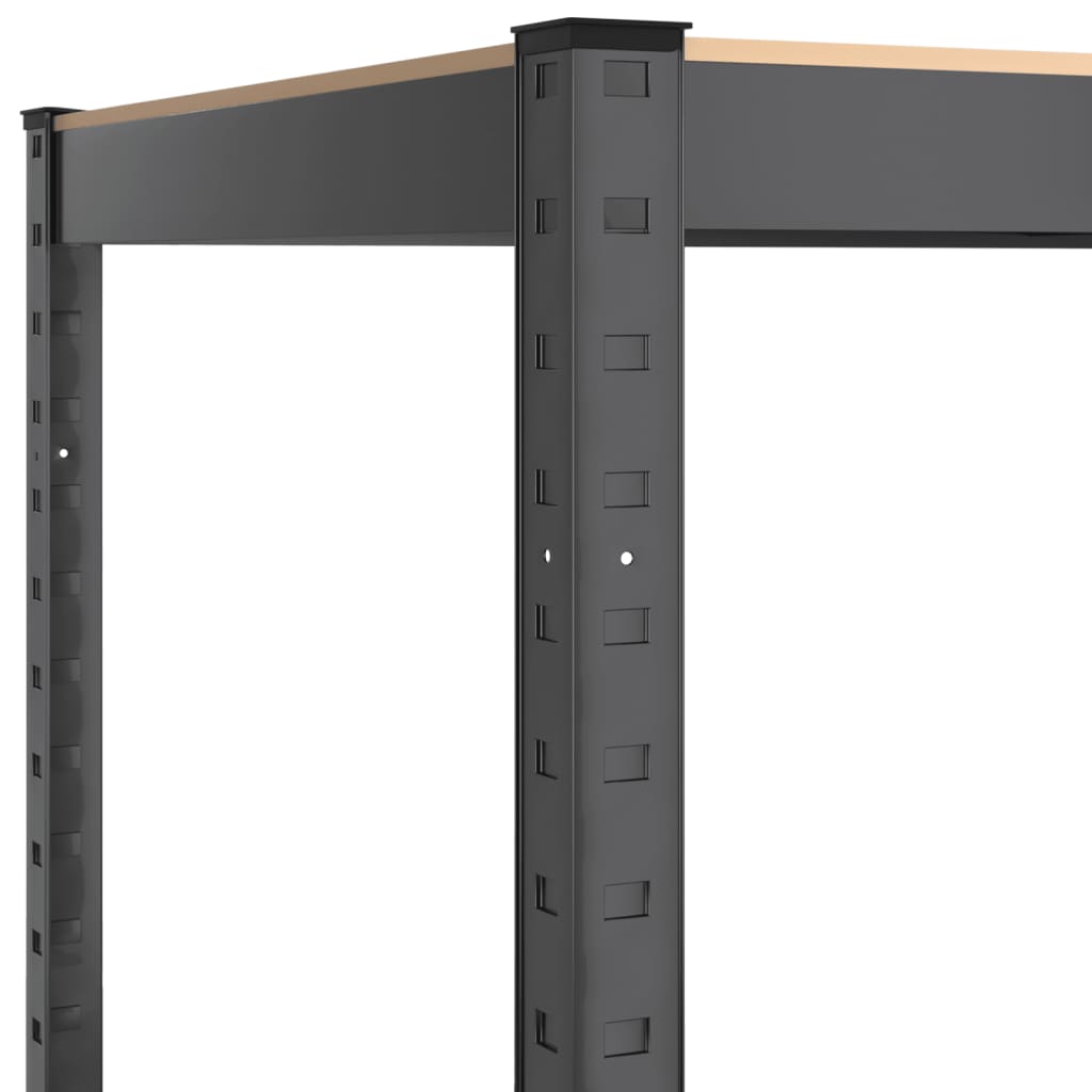 Police s 5 razine 2 kom antracit od čelika i konstruiranog drva
