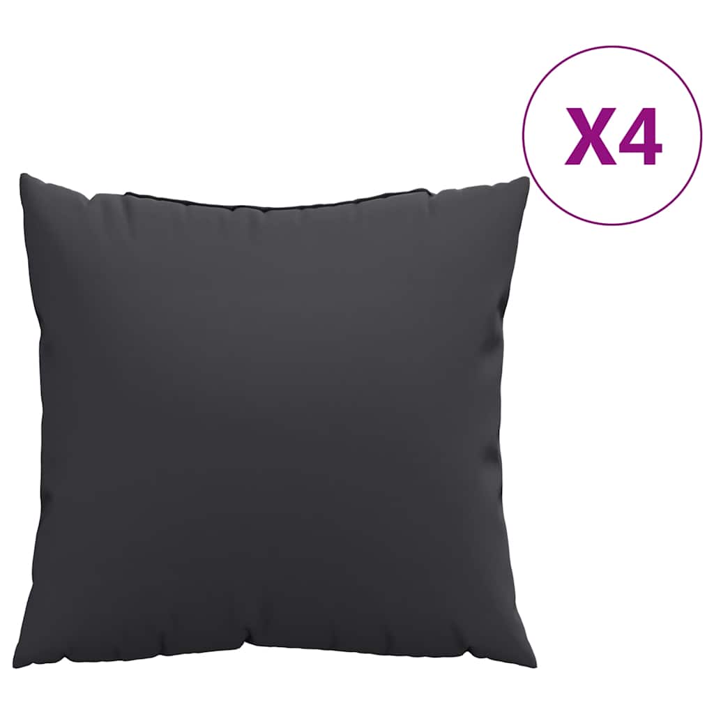 Jastuci za sofu 4 kom. Crni 60x60 cm Tkanina