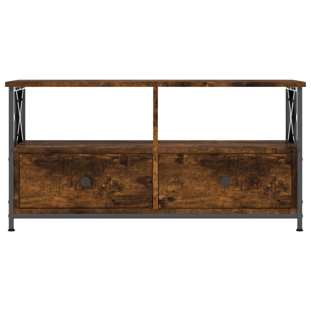 TV ormarić boja dimljenog hrasta 90x33x45 cm od drva i željeza