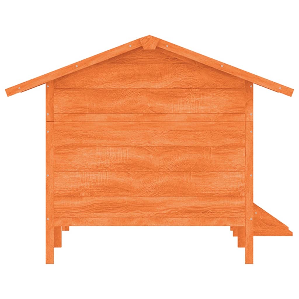 Kućica za pse smeđa 159 x 120 x 88,5 cm od masivne borovine