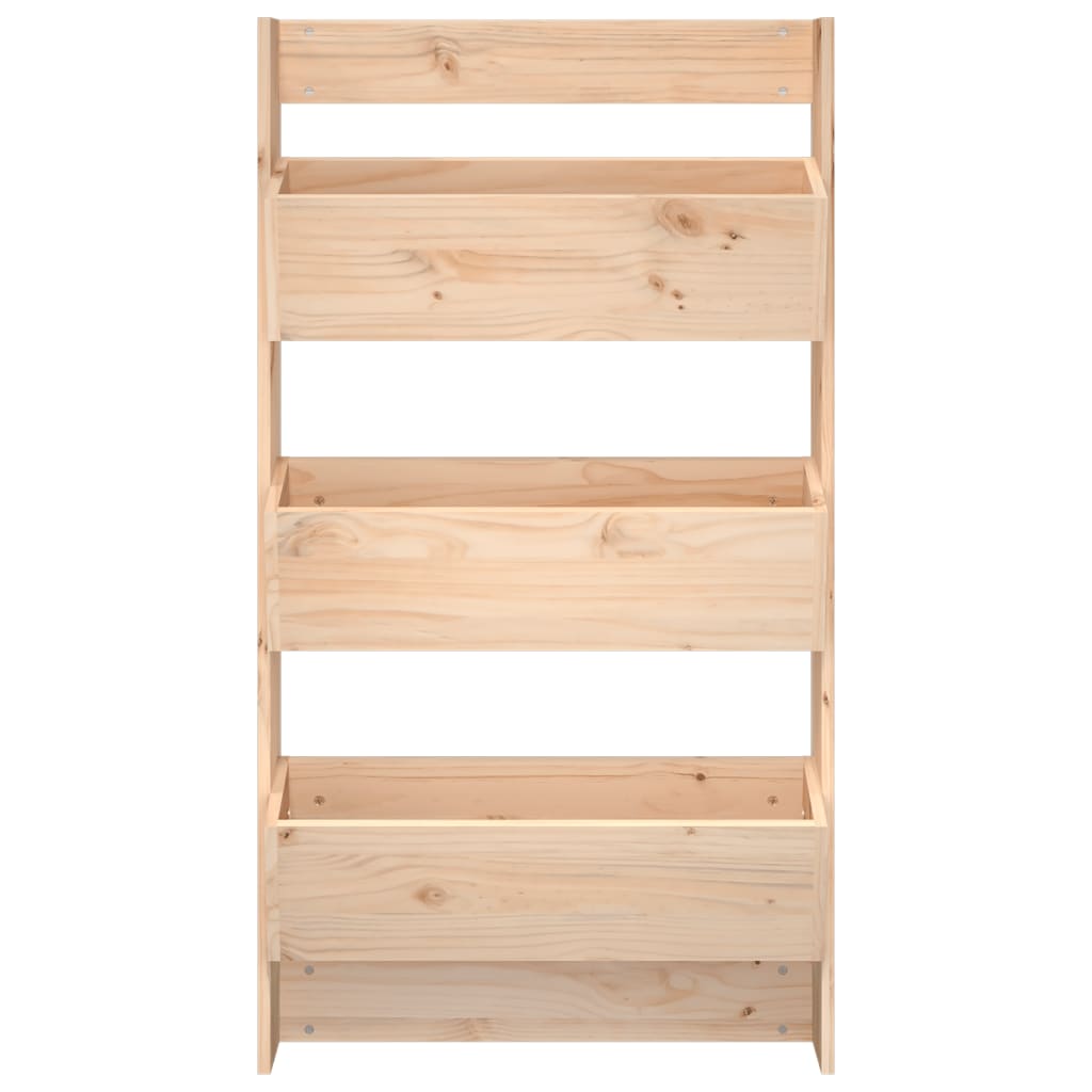Zidna sadilica s 3 razine 60 x 18,5 x 110 cm masivna borovina