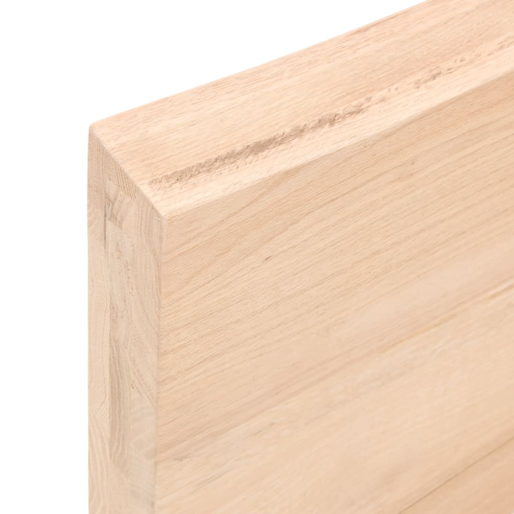 Zidna polica 80 x 60 x (2 - 6) cm neobrađena masivna hrastovina