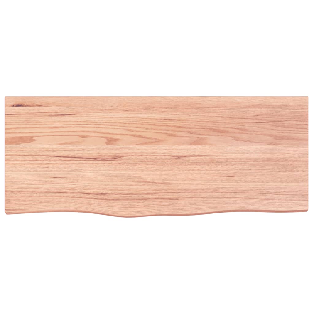 Zidna polica svjetlosmeđa 100x40x(2-6) cm obrađena hrastovina