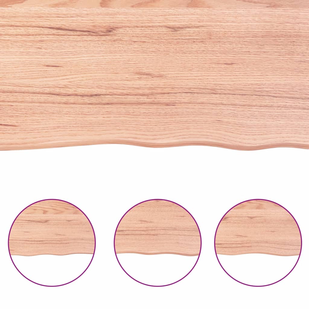 Zidna polica svjetlosmeđa 100x40x(2-6) cm obrađena hrastovina