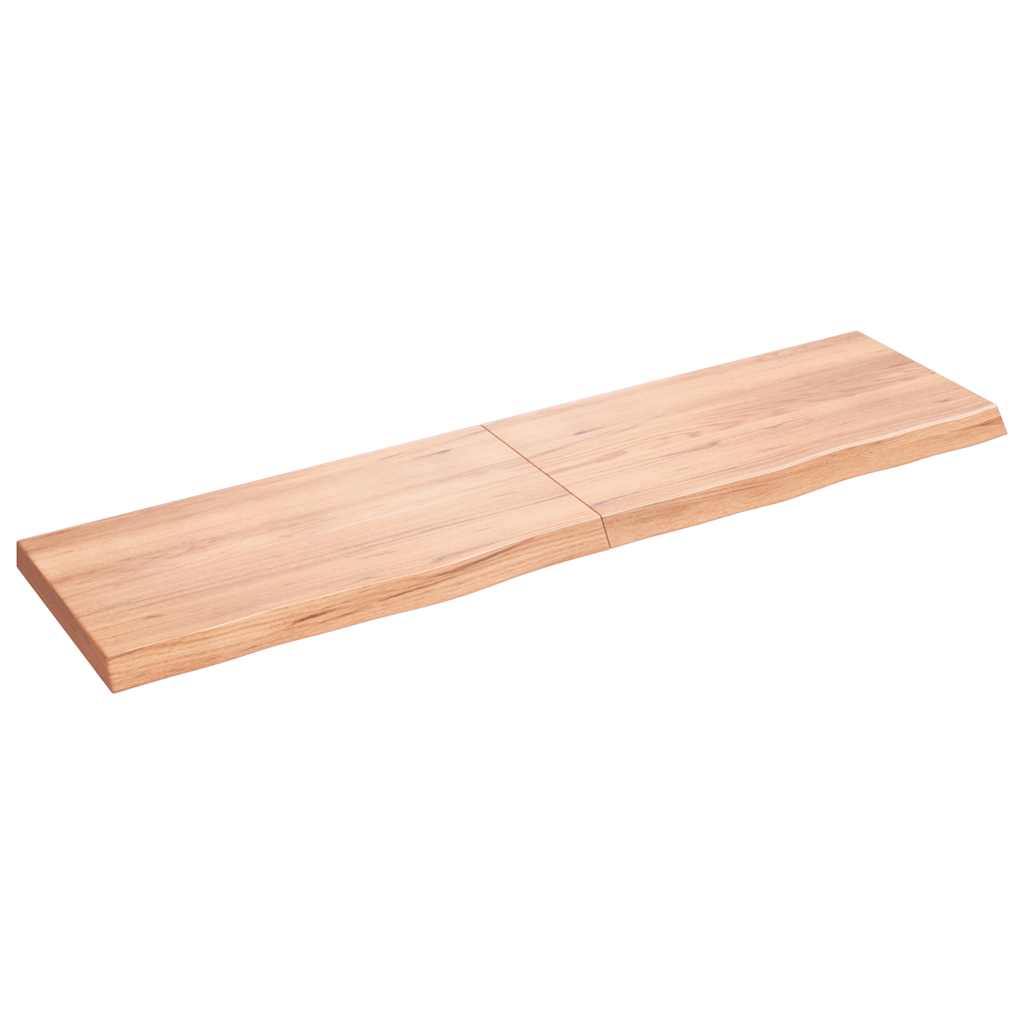 Zidna polica svjetlosmeđa 120x30x(2-4) cm obrađena hrastovina
