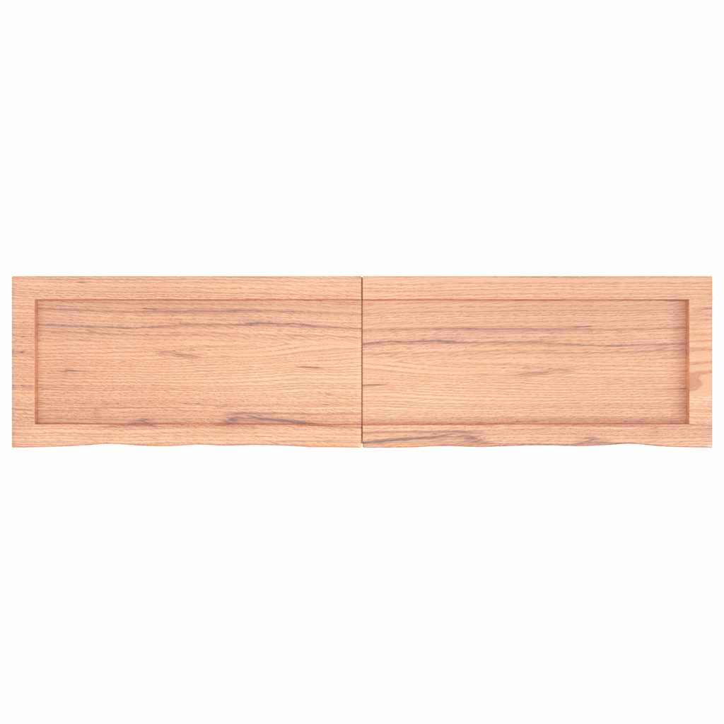 Zidna polica svjetlosmeđa 120x30x(2-4) cm obrađena hrastovina