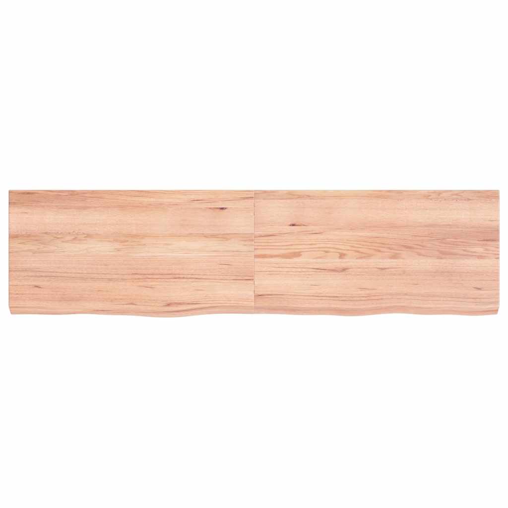 Zidna polica svjetlosmeđa 120x30x(2-4) cm obrađena hrastovina
