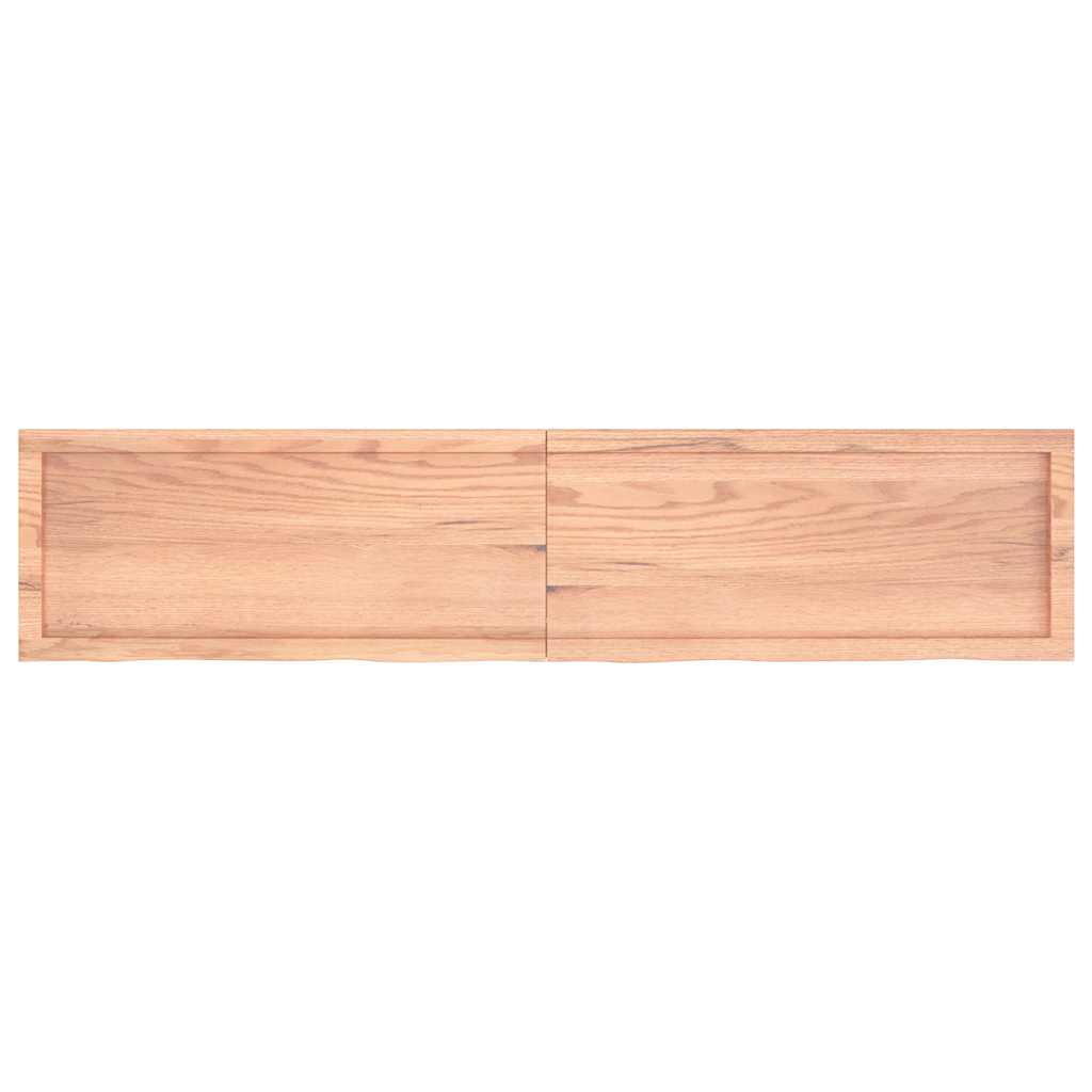 Zidna polica svjetlosmeđa 180x40x(2-4) cm obrađena hrastovina