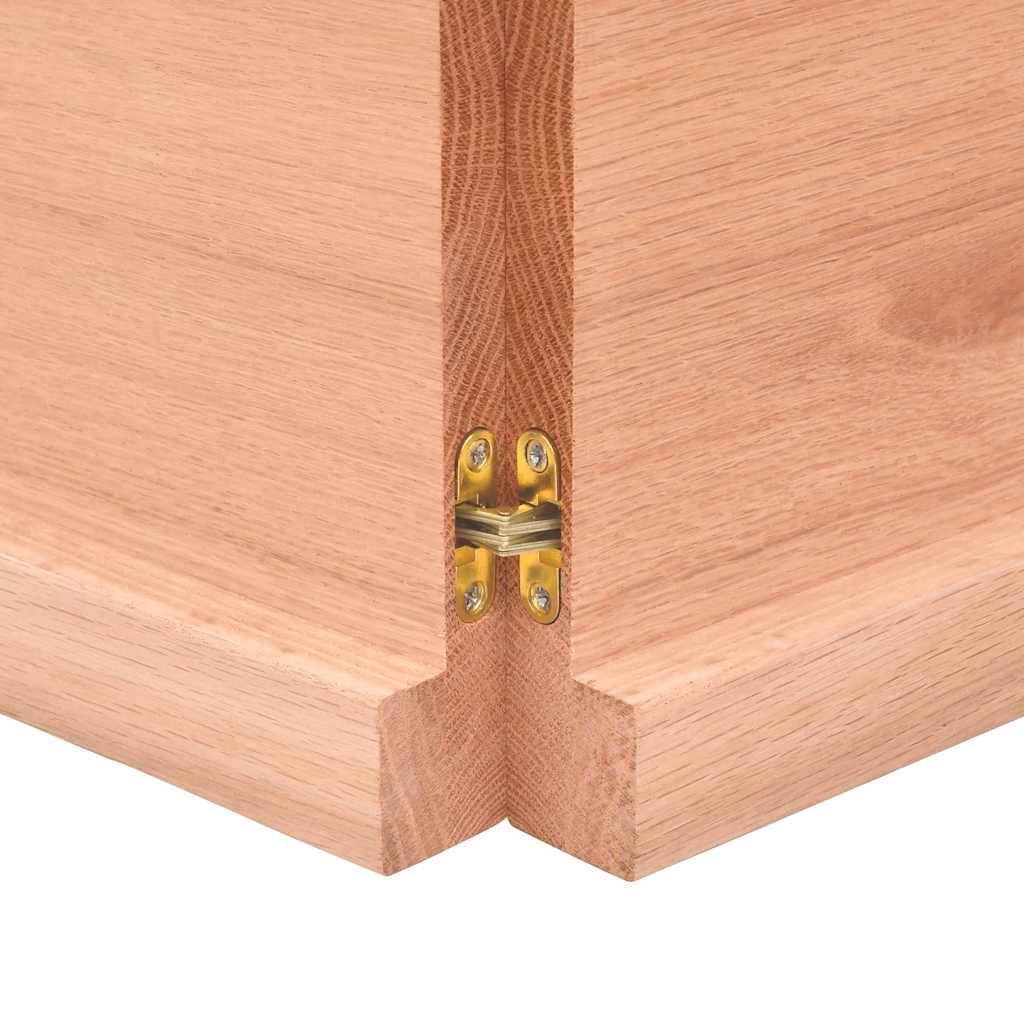 Zidna polica svjetlosmeđa 180x40x(2-4) cm obrađena hrastovina