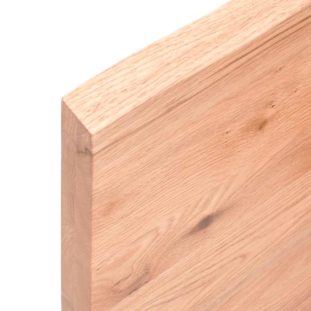 Zidna polica svjetlosmeđa 180x40x(2-4) cm obrađena hrastovina