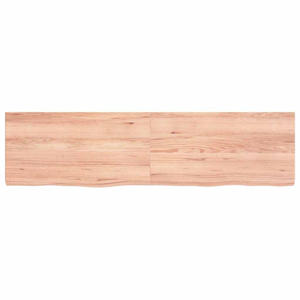 Kupaonska radna ploča svjetlosmeđa 120x30x(2-4) cm masivno drvo