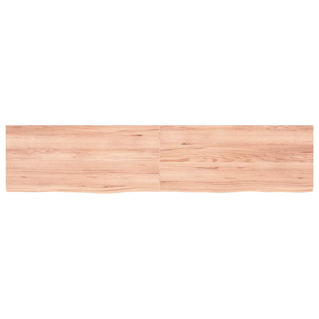 Kupaonska radna ploča svjetlosmeđa 180x40x(2-4) cm masivno drvo