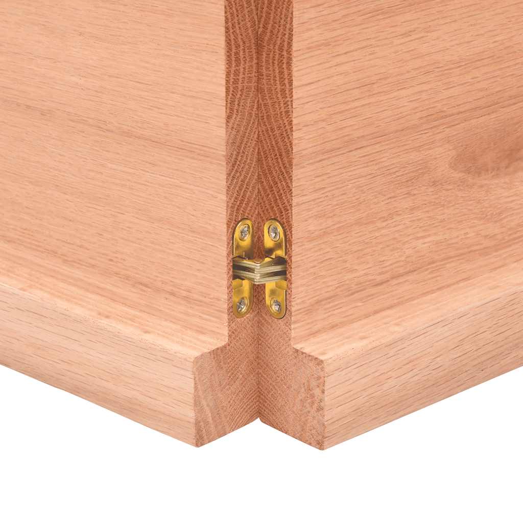 Kupaonska radna ploča svjetlosmeđa 180x40x(2-4) cm masivno drvo