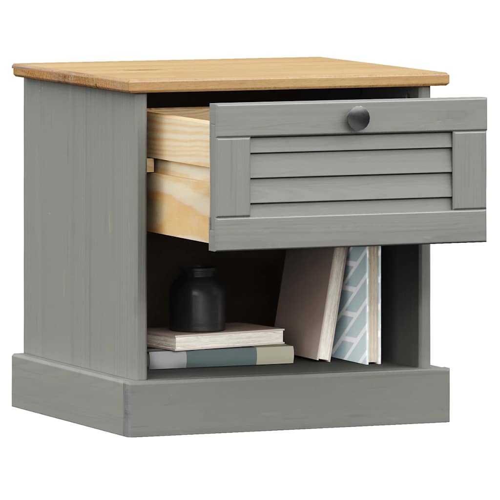 Ormarić za cipele VIGO sivi 42 x 35 x 42 cm od masivne borovine