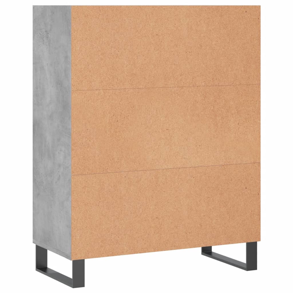 Ormarić s policama boja betona 69,5x32,5x90cm konstruirano drvo