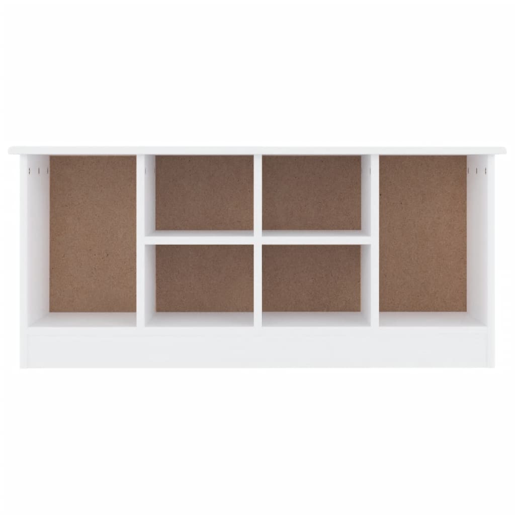 Klupa za cipele ALTA bijela 100 x 35 x 45 cm masivna borovina
