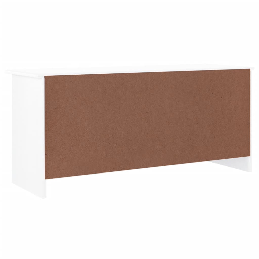 Klupa za cipele ALTA bijela 100 x 35 x 45 cm masivna borovina