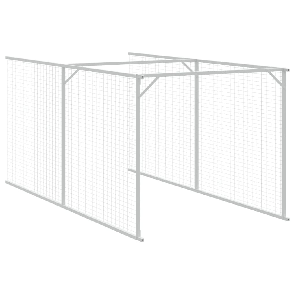 Kućica za pse s krovom svjetlosiva 117 x 813 x 123 cm čelična