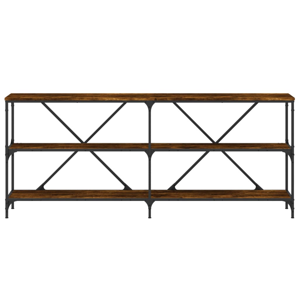 Stolić za kavu boja hrasta 180 x 30 x 75 cm od drva i željeza