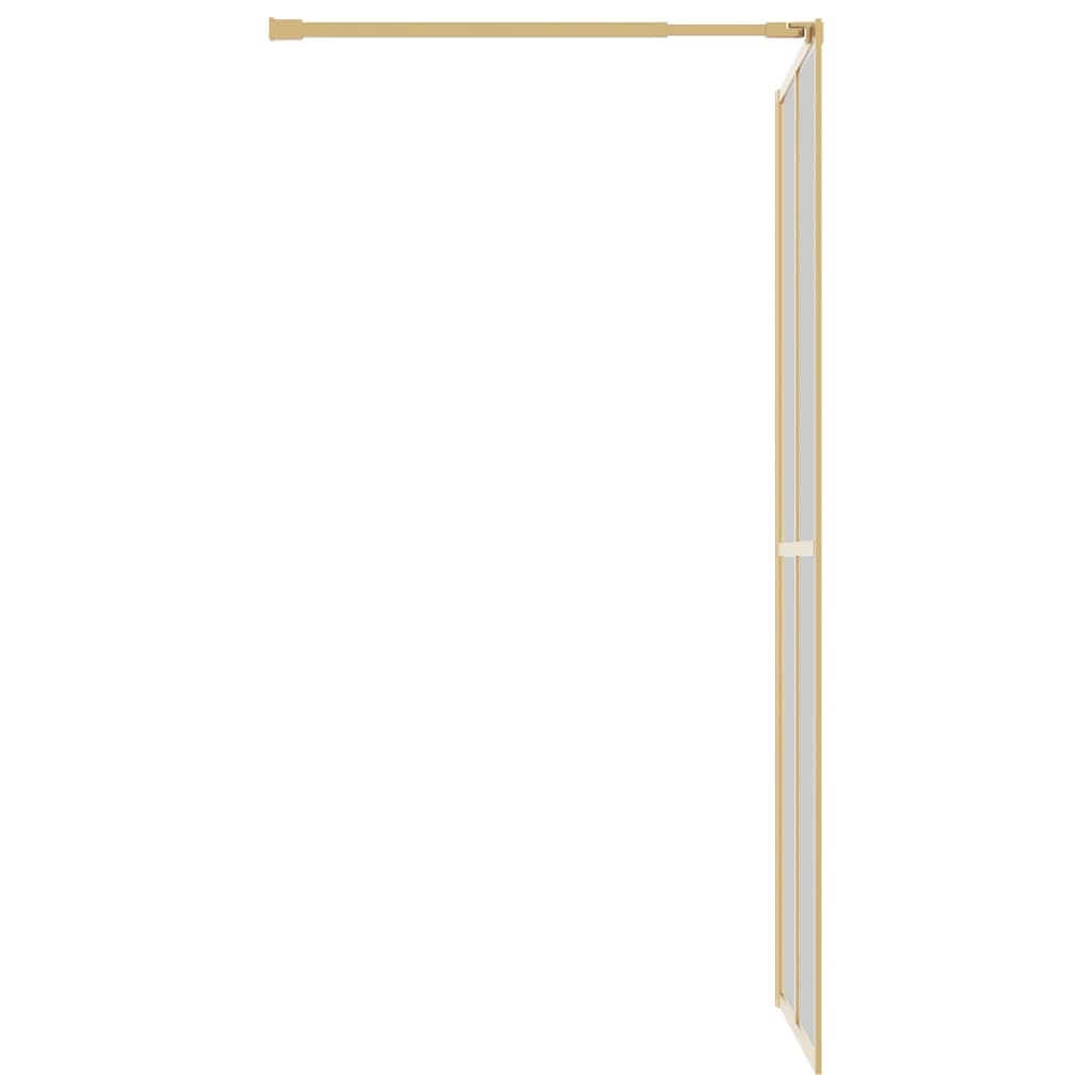 Stijenka za walk-in tuš sa staklom ESG zlatna 90 x 195 cm