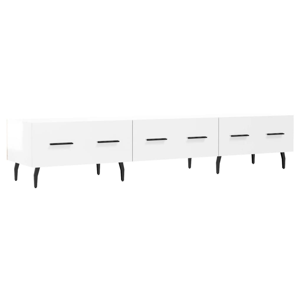 TV ormarić sjajni bijeli 150 x 36 x 30 cm od konstruiranog drva