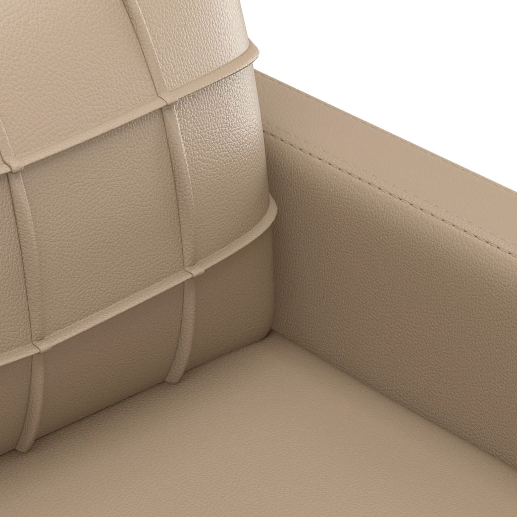 4-dijelni set sofa s jastucima boja cappuccina od umjetne kože
