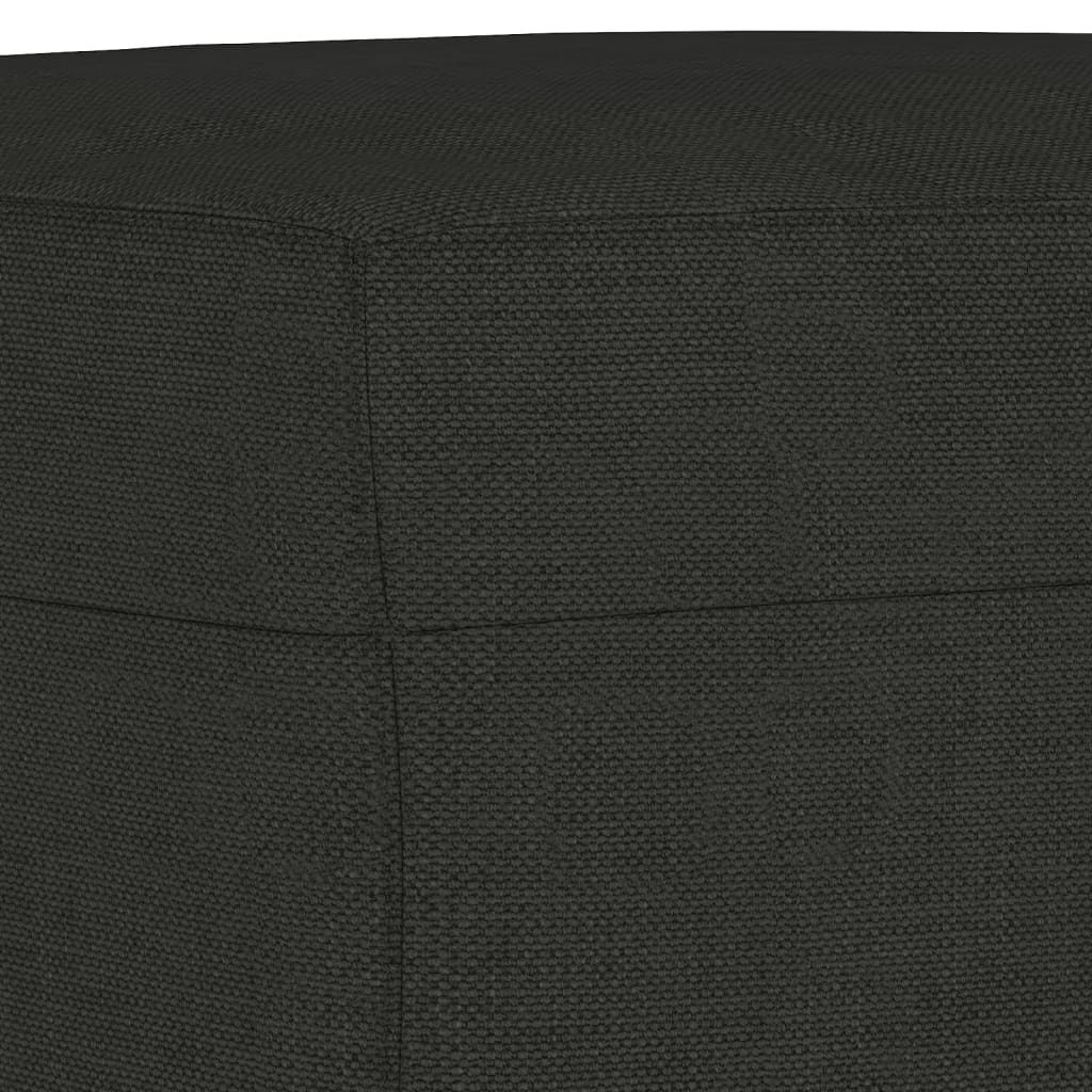 4-dijelni set sofa crni od tkanine