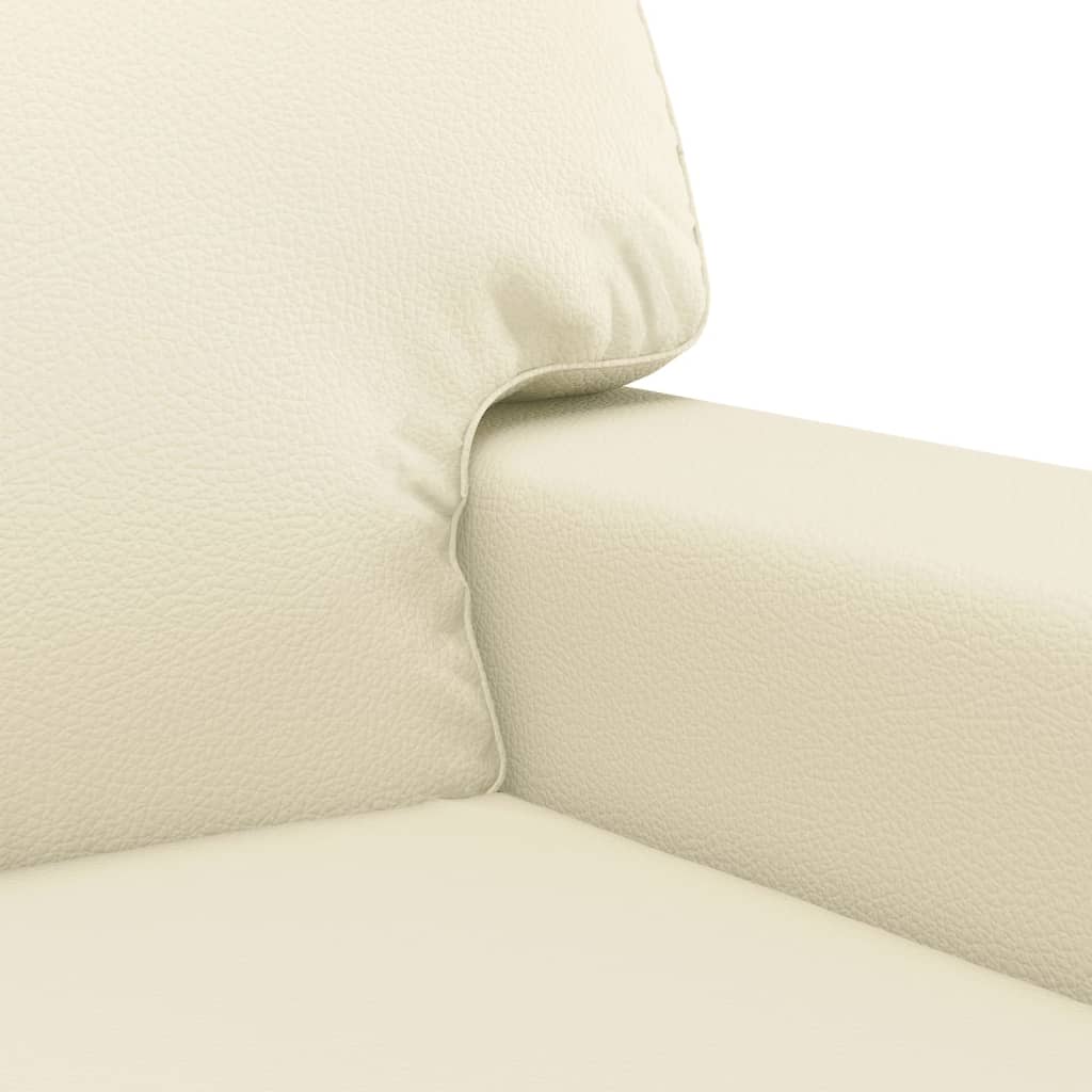 3-dijelni set sofa krem od umjetne kože