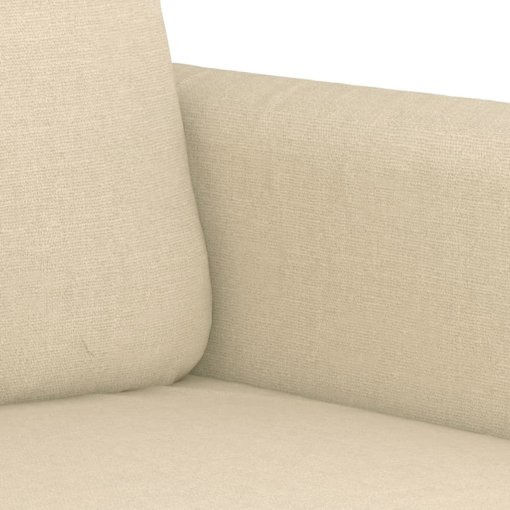 4-dijelni set sofa s jastucima krem od tkanine