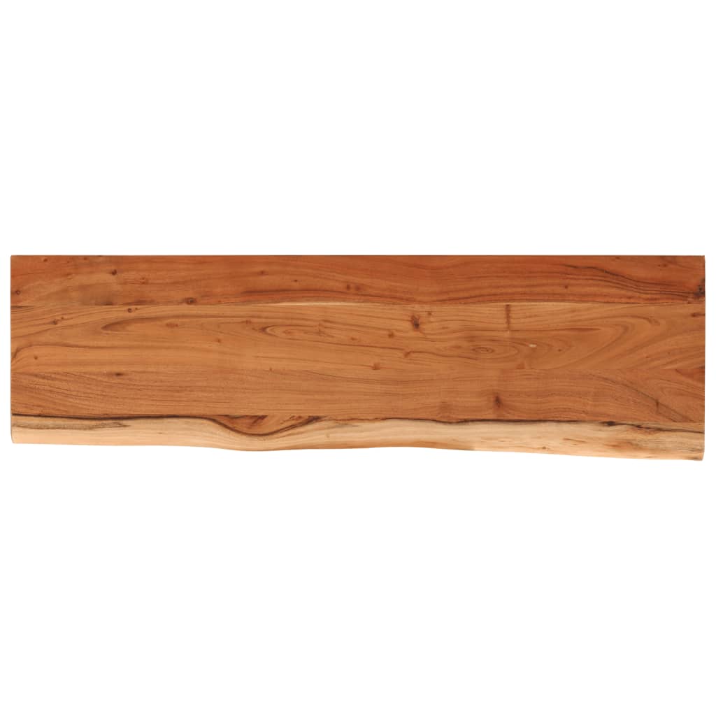 Zidna polica 70x20x3,8 cm pravokutna bagremovo drvo živi rub