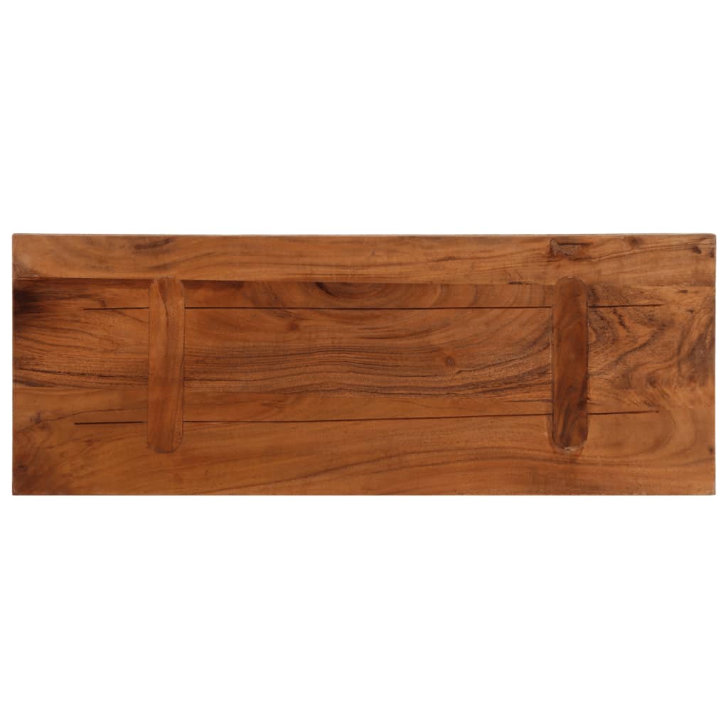 Ploča za stol 80x20x3,8 cm pravokutna masivno obnovljeno drvo
