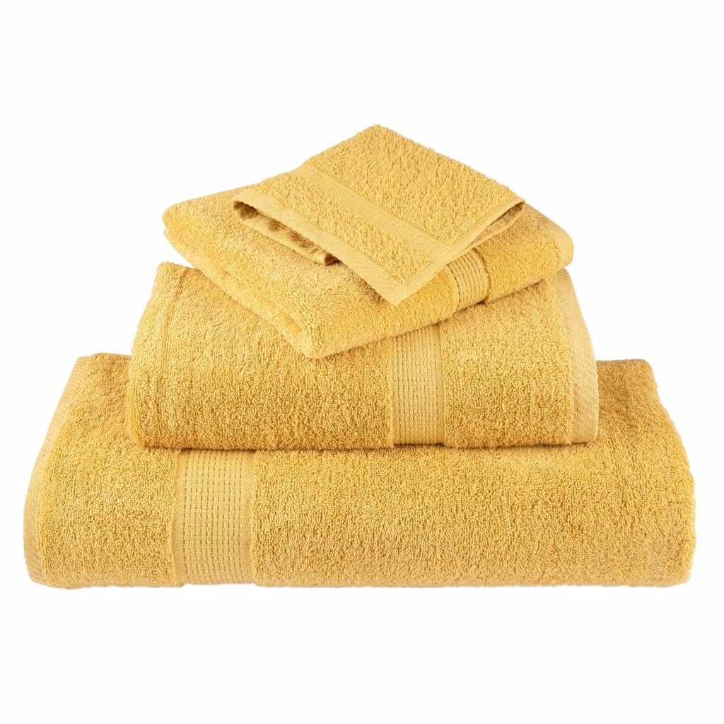 Premium ručnici za pranje SOLUND 2 kom. zlatne boje 30x30 cm 600 g/m²