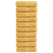 Premium ručnici za goste SOLUND 10 kom. zlatne boje 30x50 cm 600 g/m²