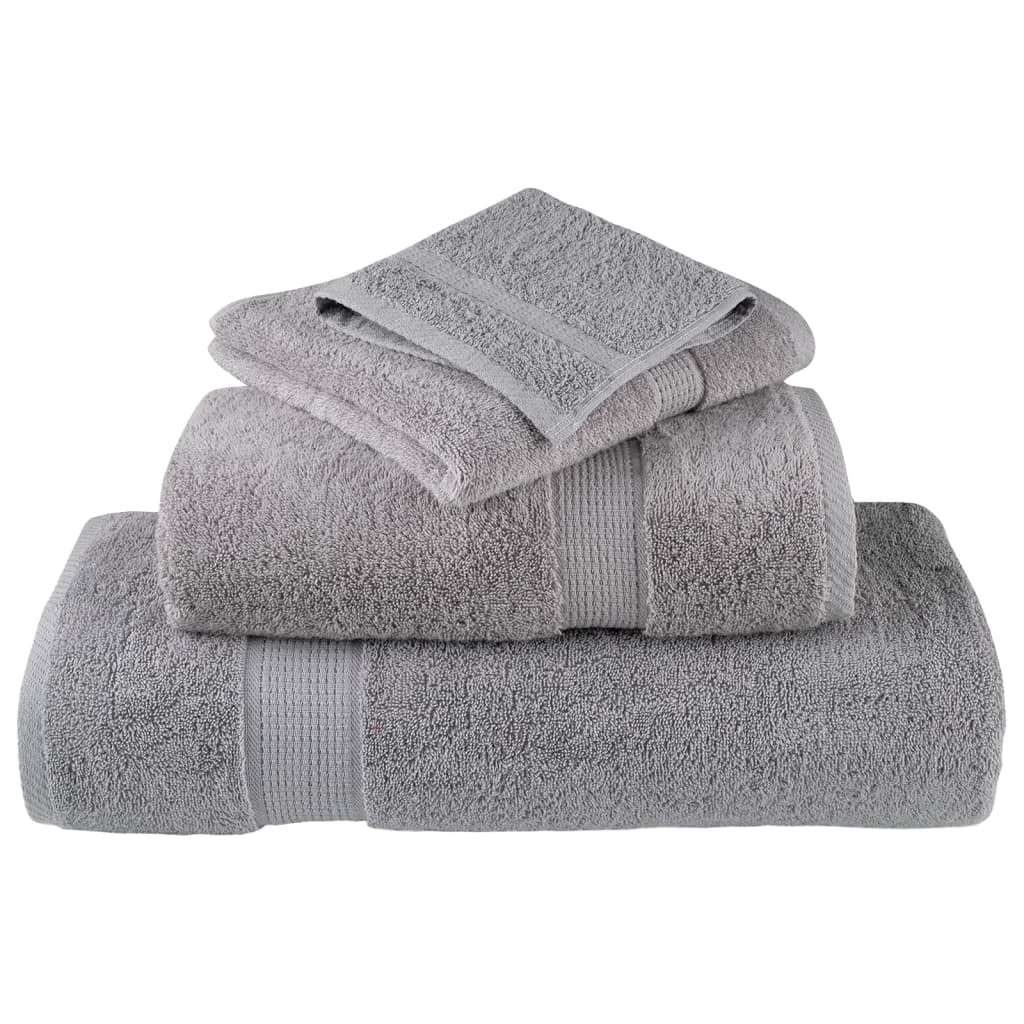 Premium ručnici za goste SOLUND 4 kom. sive 30x50 cm 600 g/m²