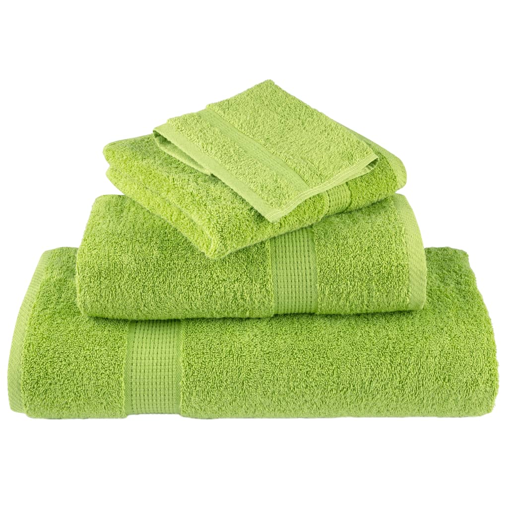 Premium ručnici za pranje SOLUND 4 kom. jabukasto zelene 30x30 cm 600 g/m²