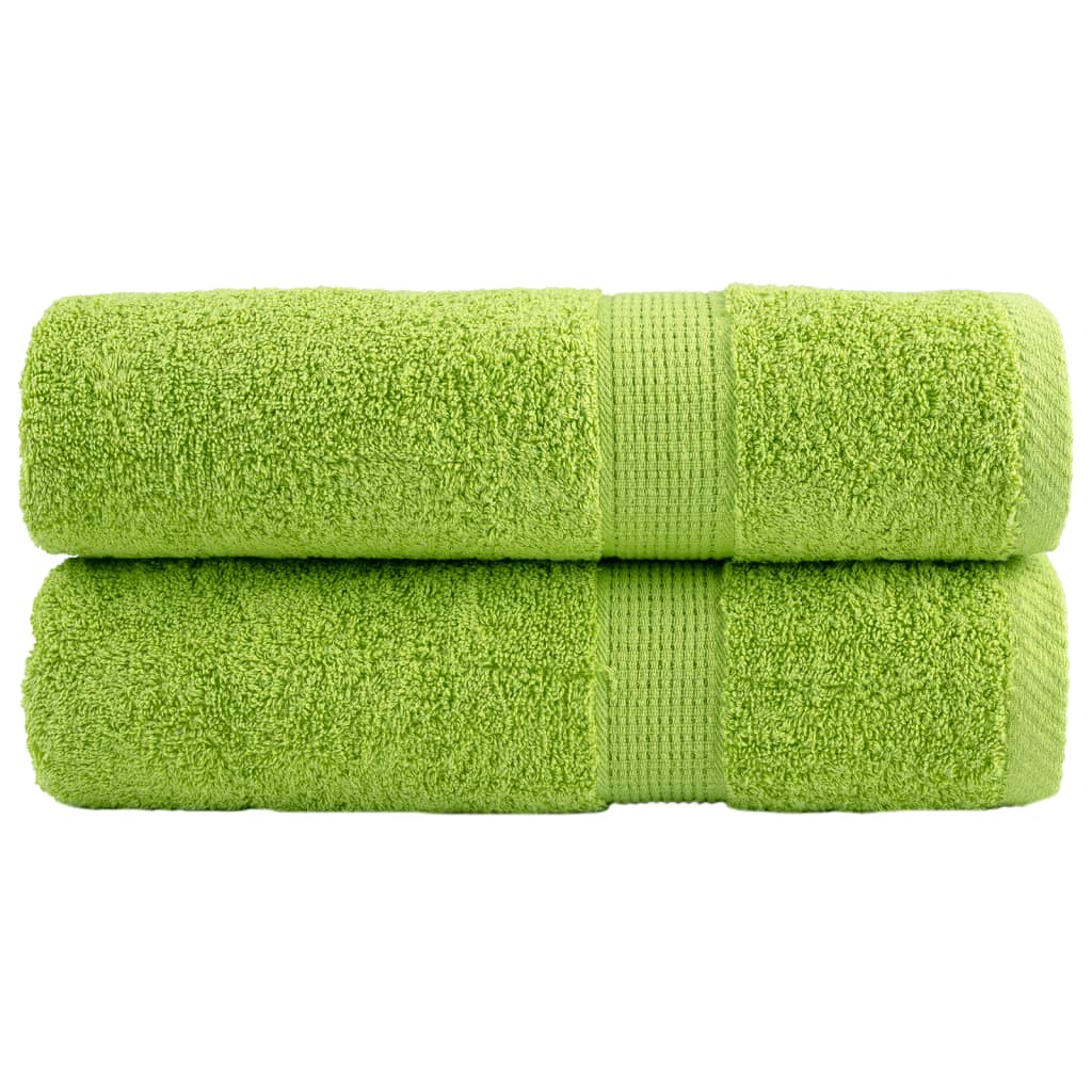 Premium ručnici za ruke SOLUND 2 kom. zelene boje jabuke 50x100 cm 600 g/m²