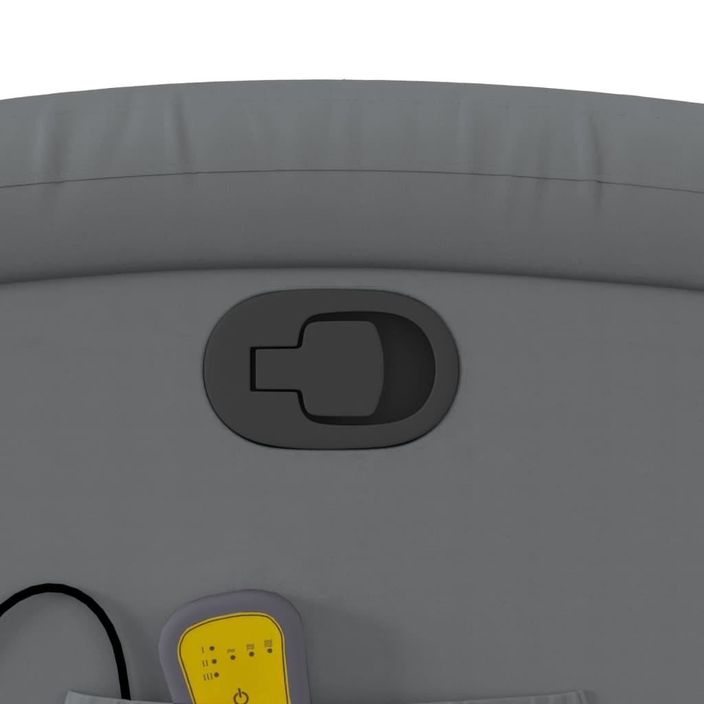 Masažna fotelja za odmor, siva, umjetna koža