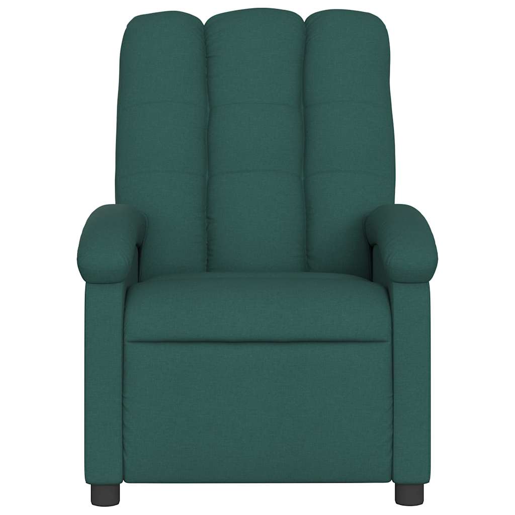 Masažna fotelja od tamnozelene tkanine