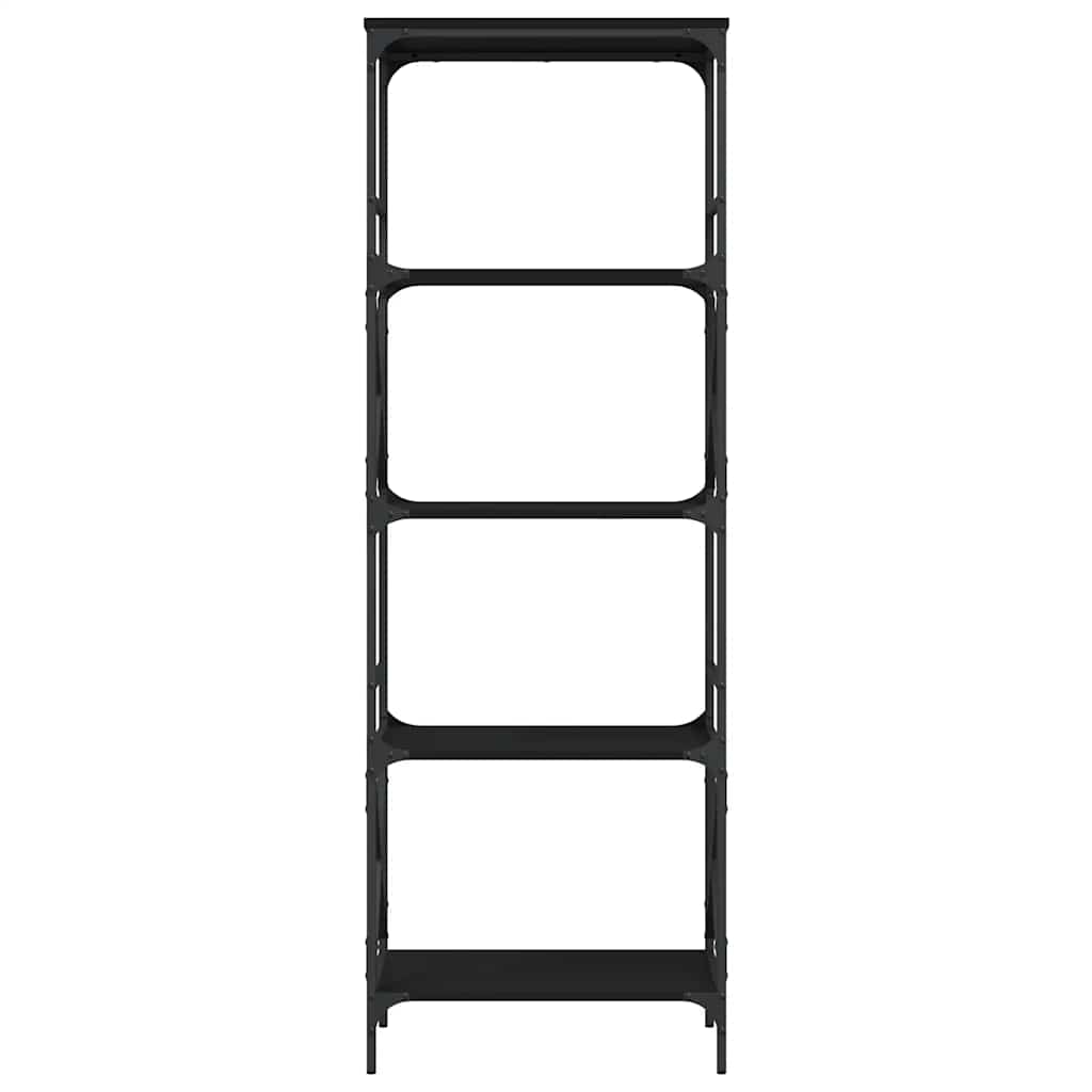Regal za knjige s 5 razina crni 59x35x171 cm konstruirano drvo