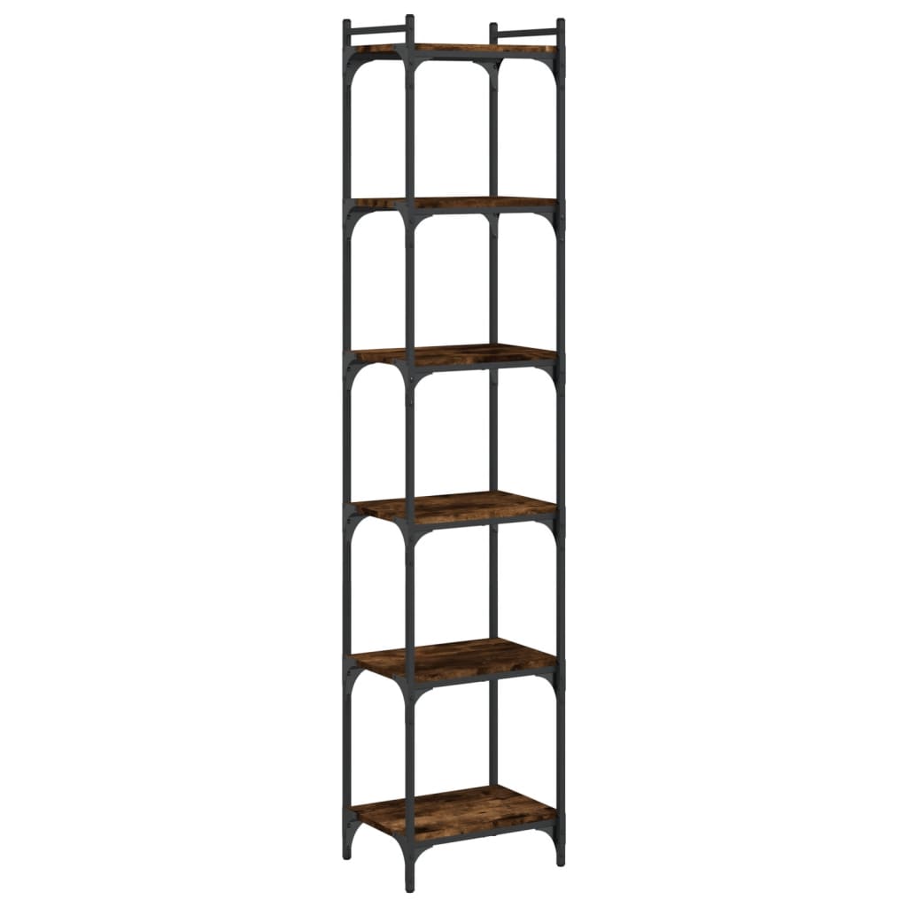 Regal za knjige sa 6 razina boja hrasta 40 x 30 x 188 cm drveni