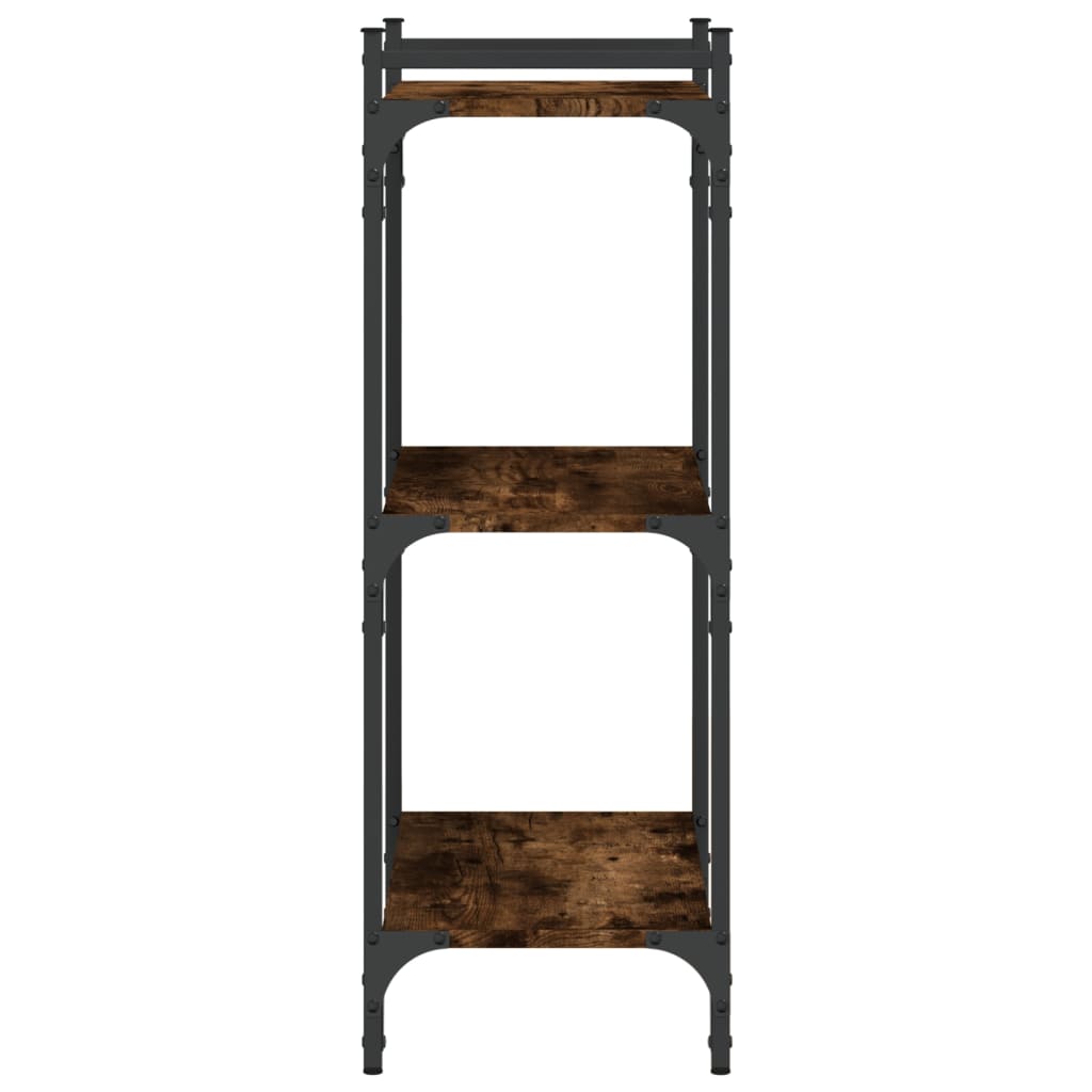 Regal za knjige s 3 razine boja hrasta 60x30x86 cm drveni